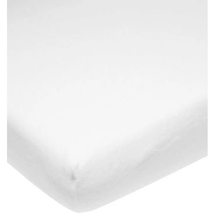 Meyco Molton Stretch Spannbetttuch 50x90 cm Weiß Weiß
