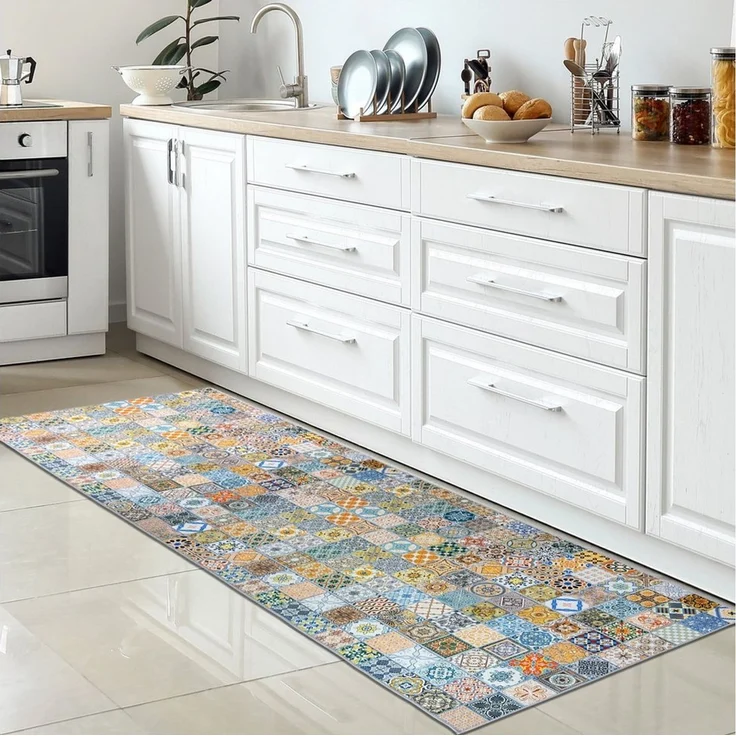 Carpetia Küchenläufer Küchenteppich Modern, rechteckig, Höhe: 5 mm, rutschhemmender Rücken, pflegeleicht, robust – Bild 5