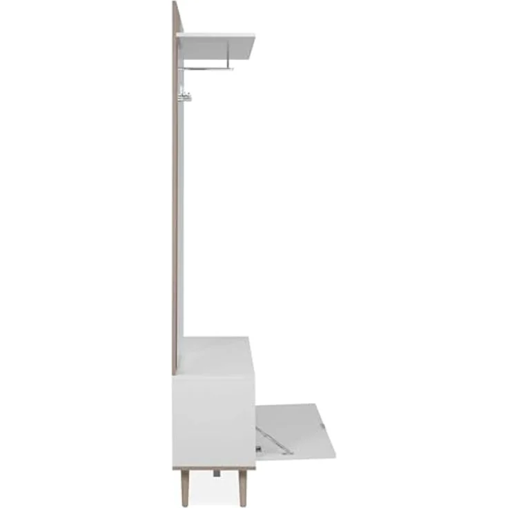 Finori Göteborg 42A Kompaktgarderobe, weiß / Dekor Sonoma Eiche | Maße: B x H x T ca. 68 x 195 x 32 cm – Bild 7