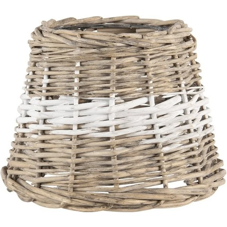 Clayre & Eef Lampenschirm Tischlampenschirm Rattan Natur 20 x 15 cm E27, Rattan – Bild 2