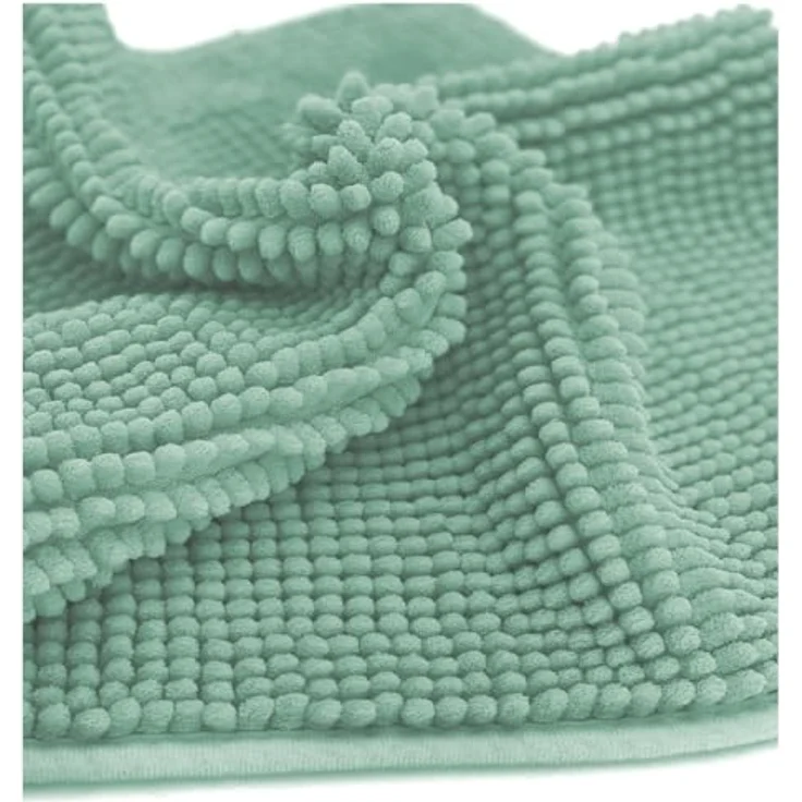 heimtexland Badematte Badvorleger Chenille Badteppich Duschvorleger, rutschhemmend beschichtet, Fußbodenheizung geeignet, fußbodenheizungsgeeignet, saugstark, schnell trocknend, strapazierfähig, rutschfest, Polyester, rechteckig, 45x50 cm, Hochflor, su... – Bild 5