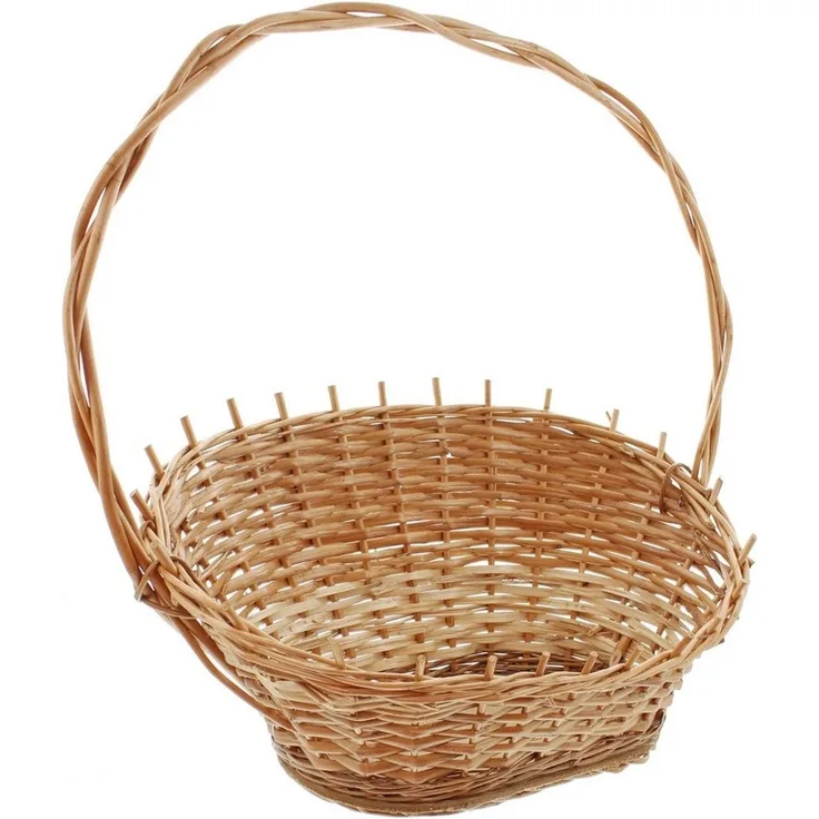 Präsentkorb Natur Aufbewahrungskorb Schale Geschenkkorb Korb Flechtkorb 45cm