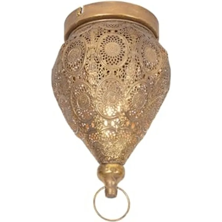 Qazqa Deckenleuchte Mowgli, ohne Leuchtmittel, E27, Gold, Orientalisch, Stahl, 1-flammig