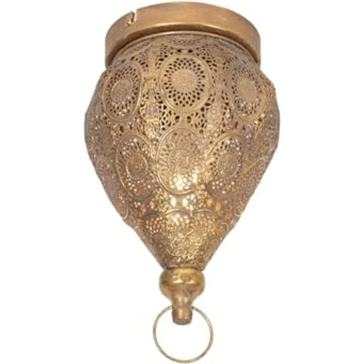 Qazqa Deckenleuchte Mowgli, ohne Leuchtmittel, E27, Gold, Orientalisch, Stahl, 1-flammig – Bild 1