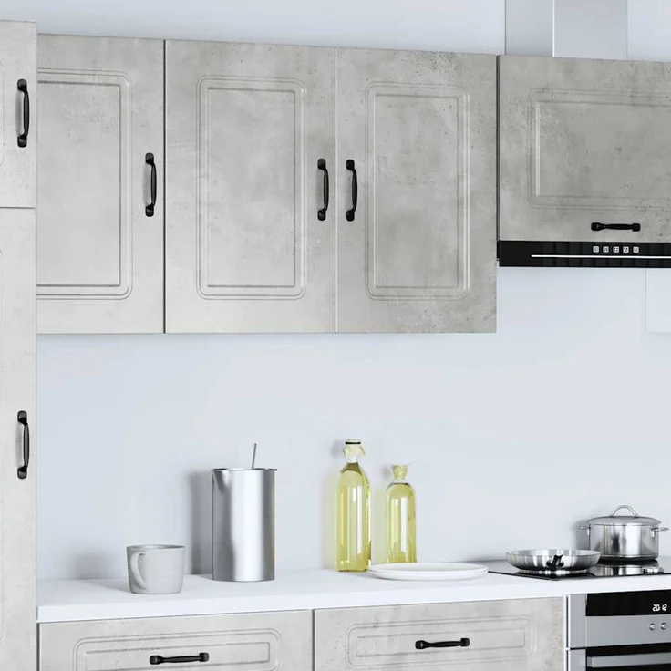 vidaXL Küchen-Hängeschrank Kalmar Betongrau Holzwerkstoff 853591 – Bild 6
