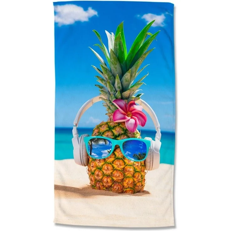 good morning Strandtuch Pineapple, Microfaser (1-St), Mikrofaser, 100x180, Schnelltrocknend, Sommer, Strand, Erwachsene – Bild 5