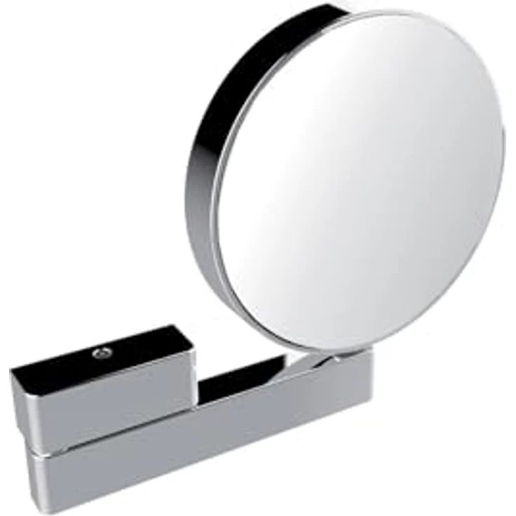 Emco Universal Kosmetik- und Rasierspiegel, runder Wandspiegel mit 3-/7-fach Vergrößerung, verchromtes Metallfinish – Bild 1