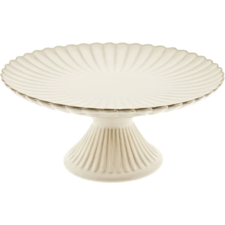 Bloomy Servierplatte ø27 cm, mit Fuß & floraler Struktur - elegant & vielseitig – Bild 1