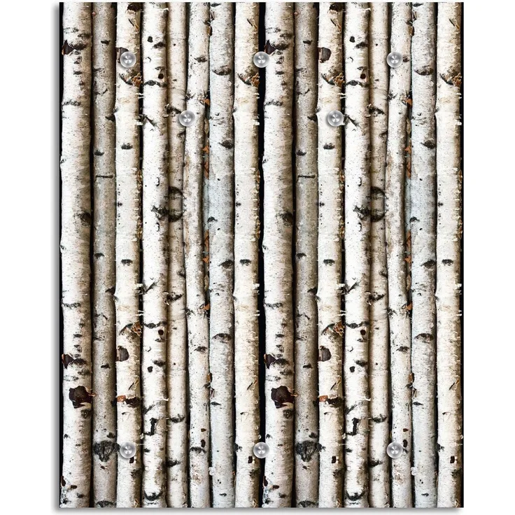 Queence Garderobe - "Knock On Wood" Druck auf hochwertigem Arcylglas inkl. Edelstahlhaken und Aufhängung, Format:100x120cm