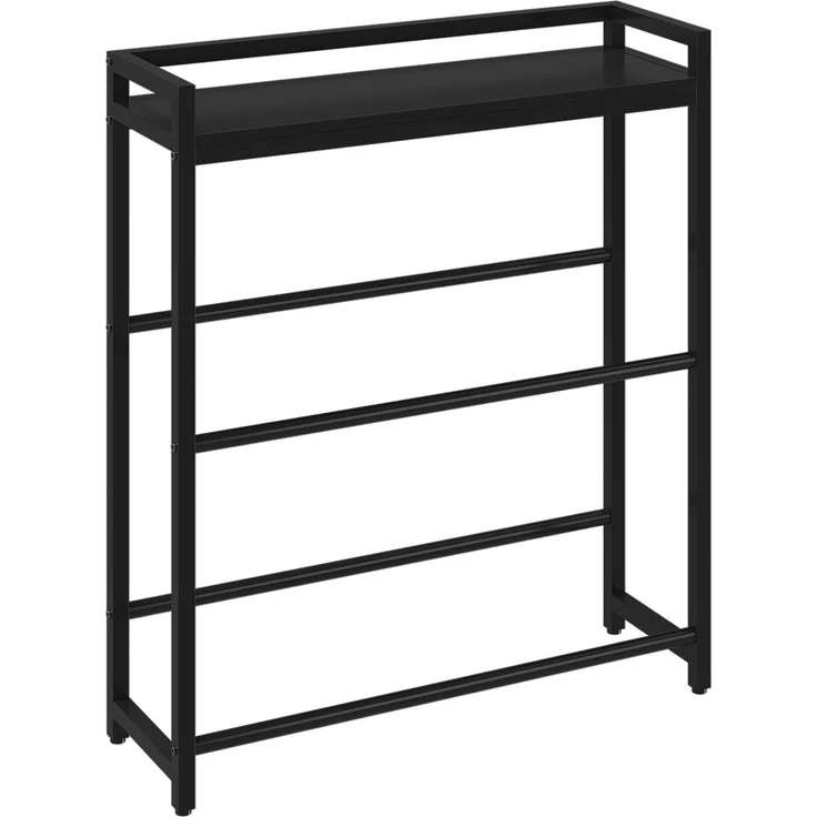 STEELSØN 'Astris' Getränkekistenregal, Metall, schwarz, 117x105x33 cm, Getränkeregal für 6 Kisten, mit Ablagefach – Bild 9