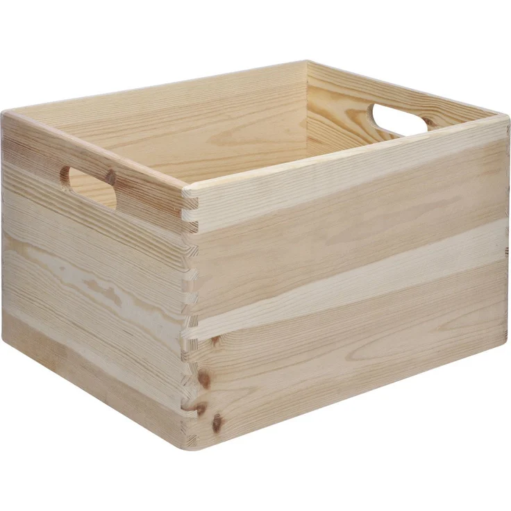 Trend Line Stapelbox, Holz natur, 30 x 40 x 23 cm – Bild 1