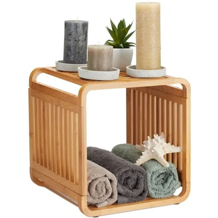 Relaxdays Bambus Regal mit Ablagen