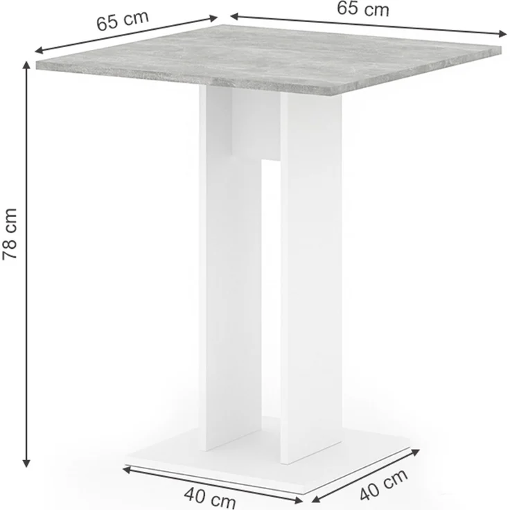 Esstisch Repose Beton 65 x 65 cm Vicco – Bild 3