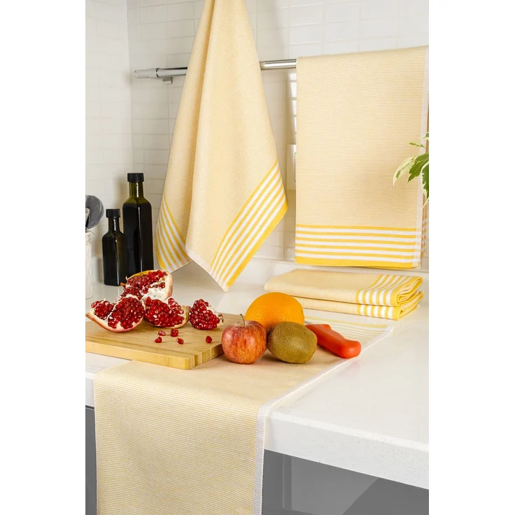 Hermia Concept 'Sevilla - Yellow' Handtuch-Set (5-teilig), Gelb, 50 x 70 cm – Bild 1