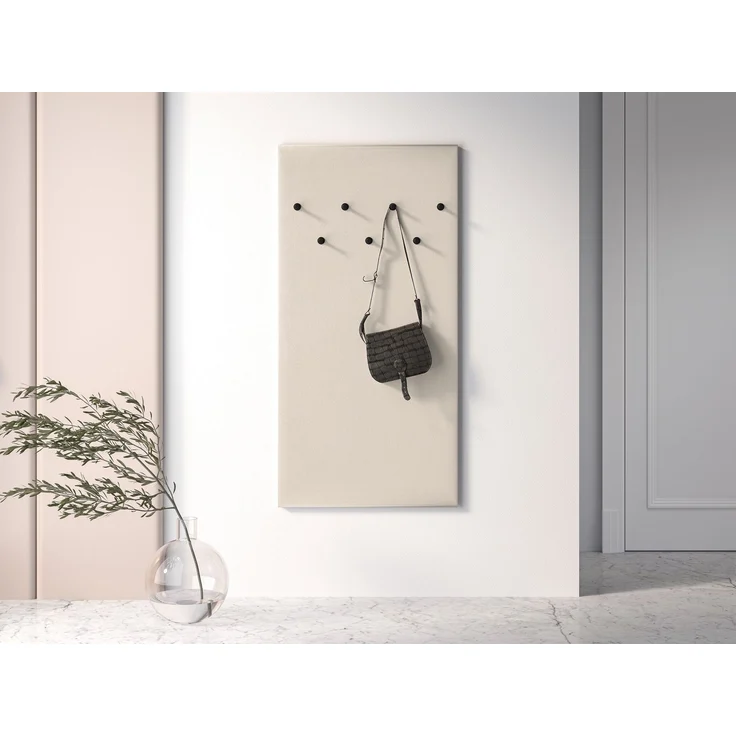 Selsey 'Caletto' Wandgarderobe gepolstert, beige, ca. 137 x 68 x 3 cm – Bild 2