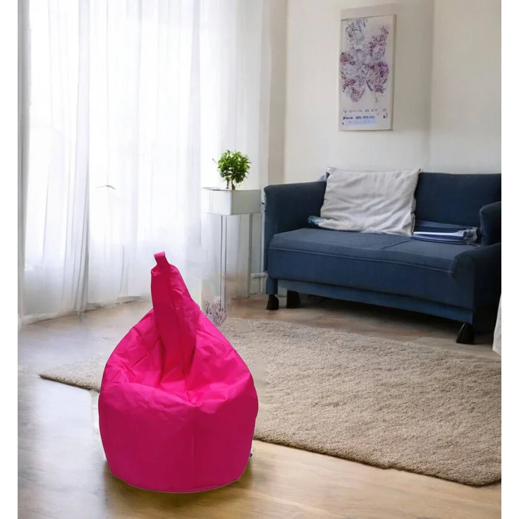 Dmora Pouf Angillina, Mehrzwecksessel, Sitzsack, Hockerhocker, Made in Italy, 80x80 h120 cm, Fuchsia – Bild 2