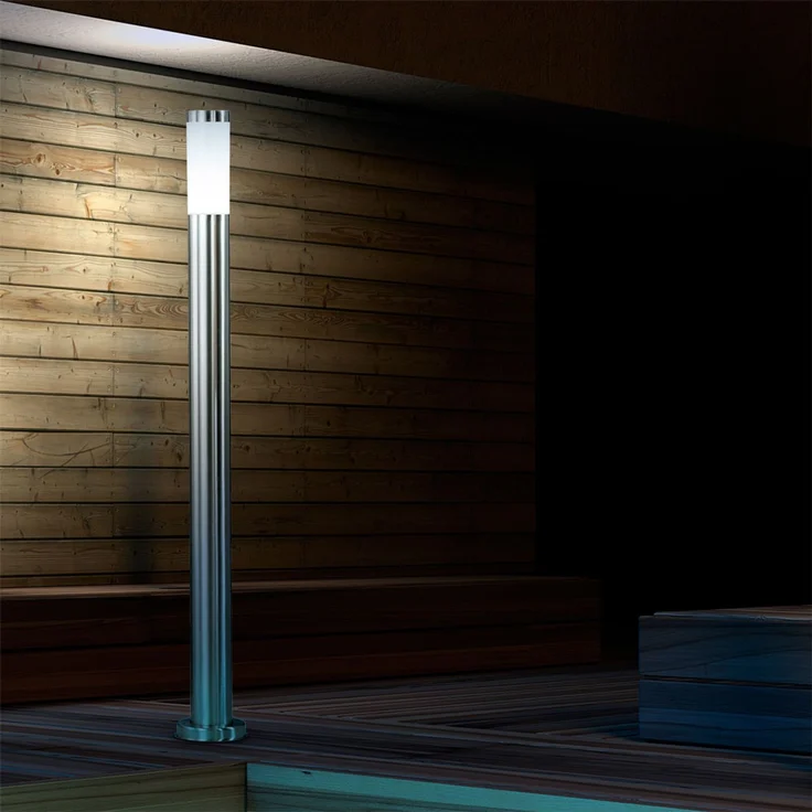 LED Außen Säulen Stehlampe, Edelstahl, IP44 – Bild 8