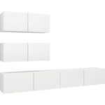 vidaXL 4-tlg. TV-Schrank-Set Weiß Spanplatte [3078711]