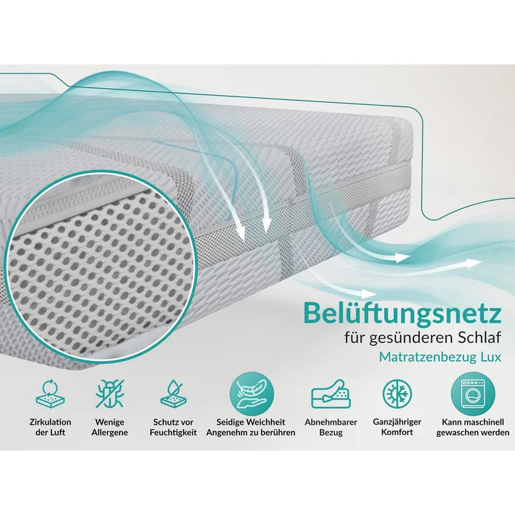 Jugendbett 90x200 cm TILVO mit Bettkasten, Polsterbett, Jugendzimmer, Lattenrost und gepolstertem Kopfteil, Pocket Matratze - Braun Cord - Rechts - VIRE LUX – Bild 15
