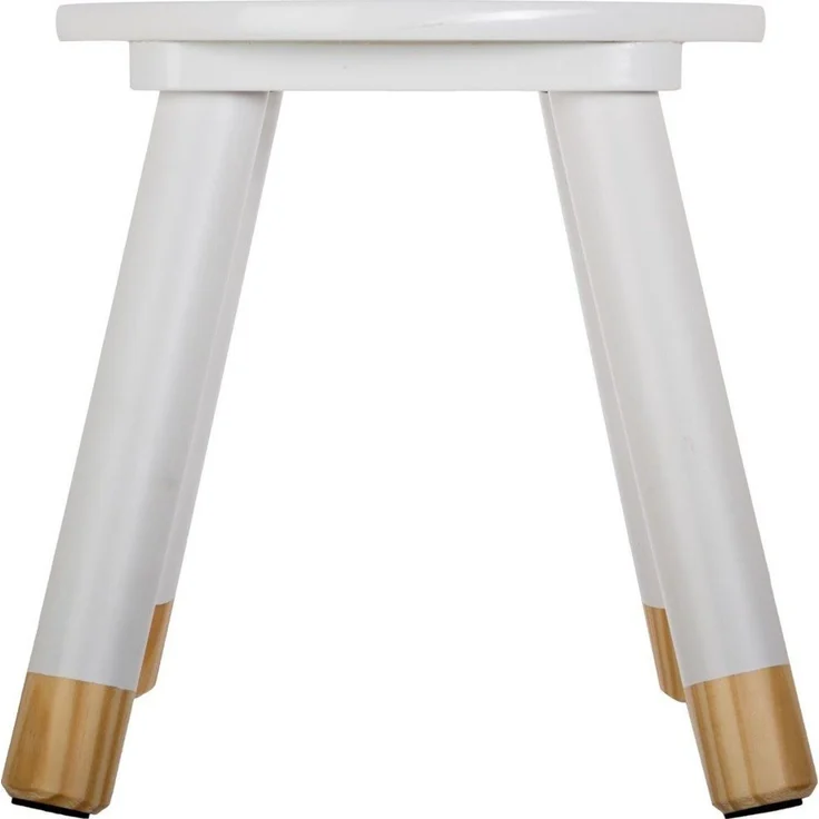 Atmosphera Hocker für ein Kind - vierbeiniger Hocker, Höhe: 26 cm, Ø 24 cm weiß – Bild 1
