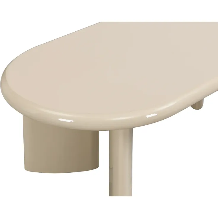 Vente-unique - TABEMI Couchtisch Holz, Platte Beige - B 60 cm x H 40 cm x L 120 cm – Bild 4