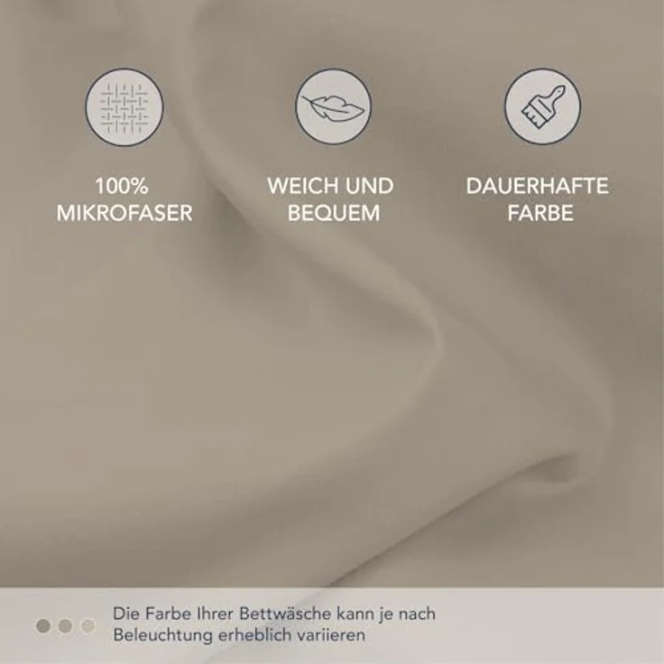 Dreamzie Spannbettlaken 90x200 cm - 35 cm Tiefe Tasche - 100% Mikrofaser Bettlaken - Leinen, Schadstoffgeprüft(Oeko TEX), Bettlaken mit Gummizug – Bild 5