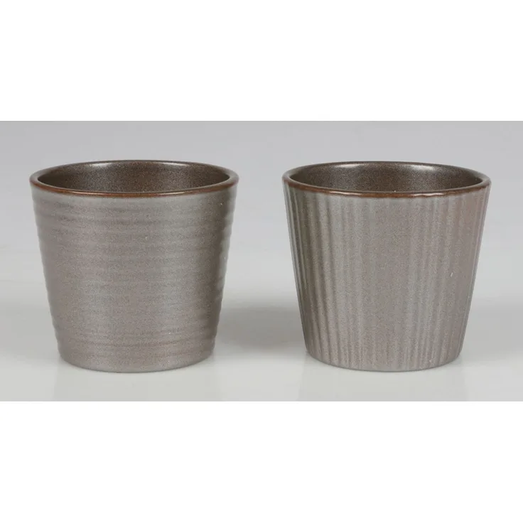 Übertopf Mini aus Keramik, 9cm, Töpfe für Pflanzen, Kübel für Innen und Außen, Kräutergefäß im Winter, Dekoration für Weihnachten, Schalen für Garten