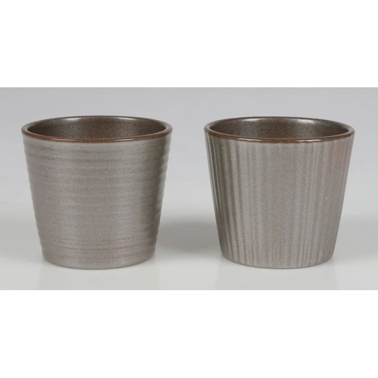 Übertopf Mini aus Keramik, 9cm, Töpfe für Pflanzen, Kübel für Innen und Außen, Kräutergefäß im Winter, Dekoration für Weihnachten, Schalen für Garten – Bild 1