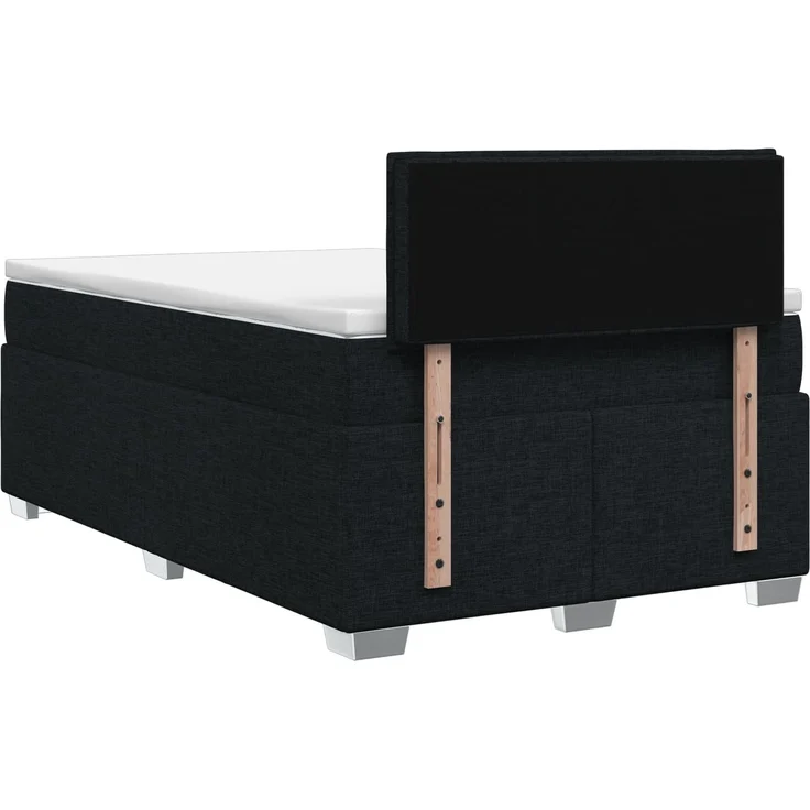 vidaXL Boxspringbett mit Matratze Schwarz 120 x 200 cm Stoff 3450448 – Bild 8