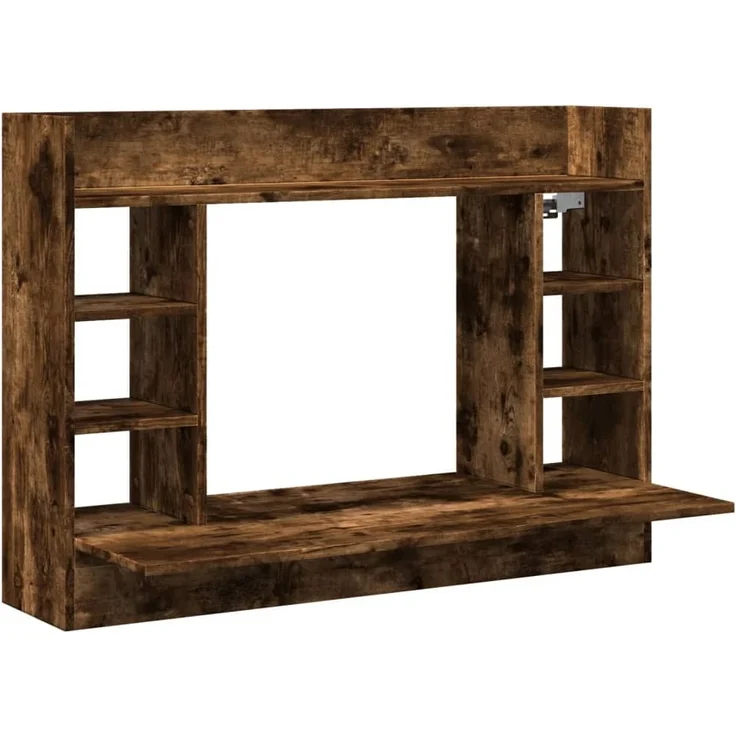 vidaXL Wand-Schreibtisch Räuchereiche 105x48x75 cm Holzwerkstoff 847972 – Bild 1