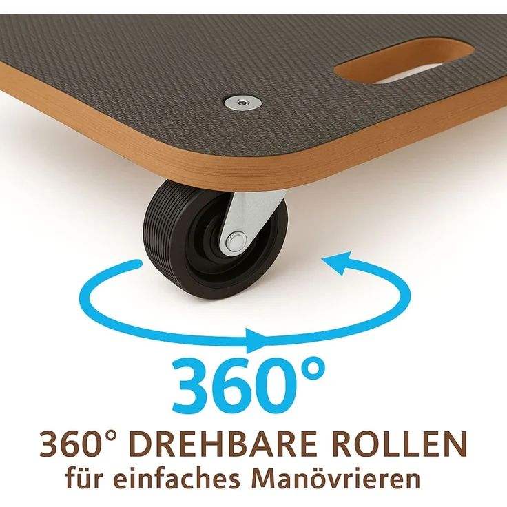 Transportroller 29x58 cm Möbelroller | Tragkraft 250 kg Rollbrett | Robuste Transporthilfe mit leichtlaufenden Schwerlastrollen für Möbel, Werkstatt, Umzug & Lager – Bild 4