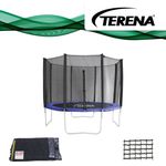 Terena® Premium Ersatznetz Sicherheitsnetz für Trampolin mit 8 Stangen, 305 cm