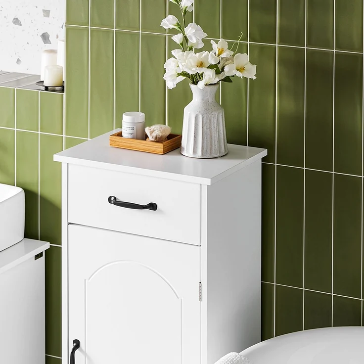 SoBuy BZR207-W Badunterschrank, MDF, Lackiert, Weiß, 42 x 93 x 30 cm – Bild 5