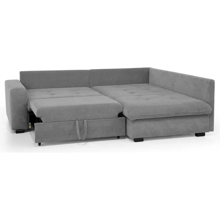 Beautysofa Ecksofa RAMO mit Schlaffunktion 160x200 cm, im Set mit Topper