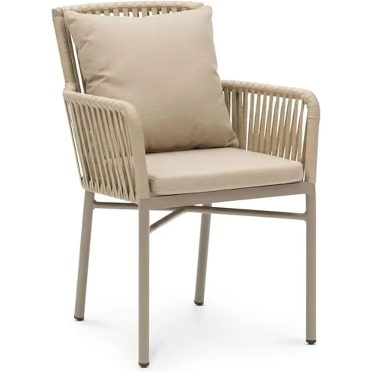 IDIMEX Garten-Essgruppe AFUERA, Gartenmöbelset für 8 Personen, wetterfester Materialmix Champagner – Bild 4