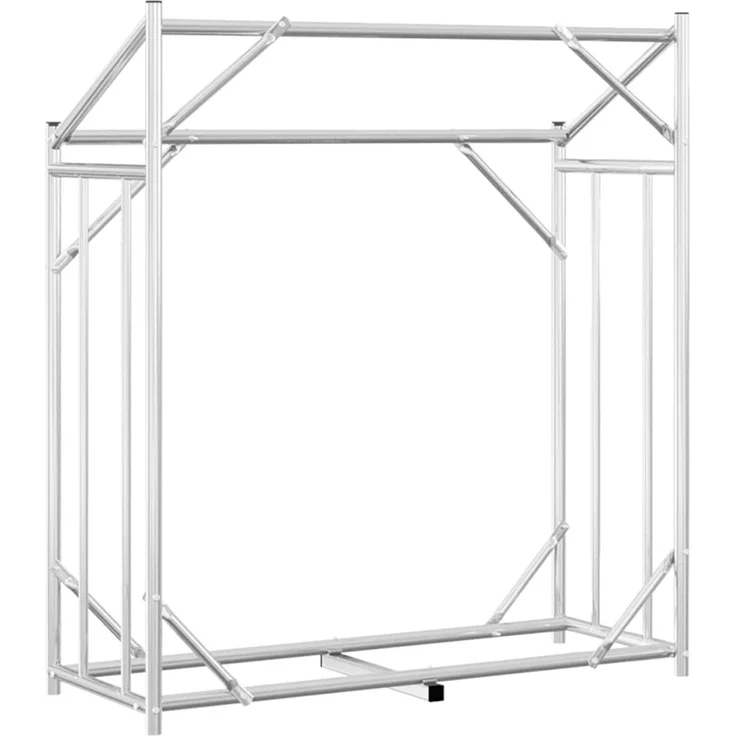 vidaXL Brennholzregal mit Regenschutz 100,5x40,5x110,5 cm 4104936 – Bild 6