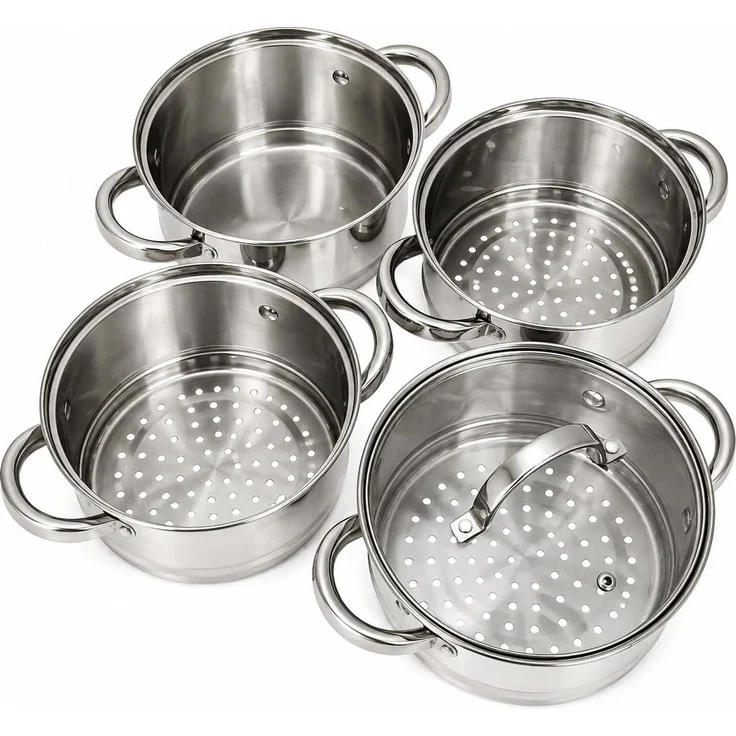 Klausberg Klausberg Dampfgartöpfe 18cm 5 Stück KB7137 – Bild 3