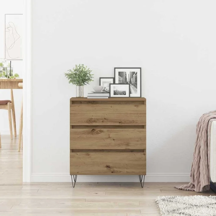 vidaXL Sideboard Artisan-Eiche 60 x 35 x 70 cm Holzwerkstoff 863496 – Bild 3