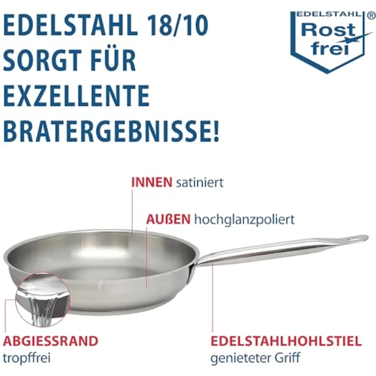 ELO Bratpfanne PROFI THERM D 24 cm silber Pfannen-Set Pfanne Pfannenset – Bild 7