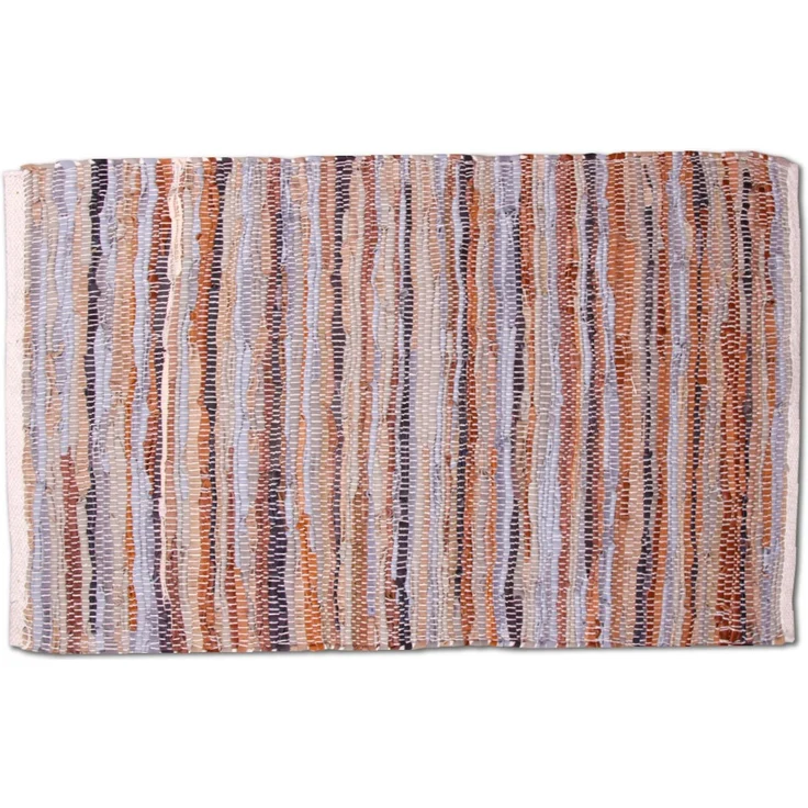 Flickenteppiche Leder 90x150cm braun – Bild 3