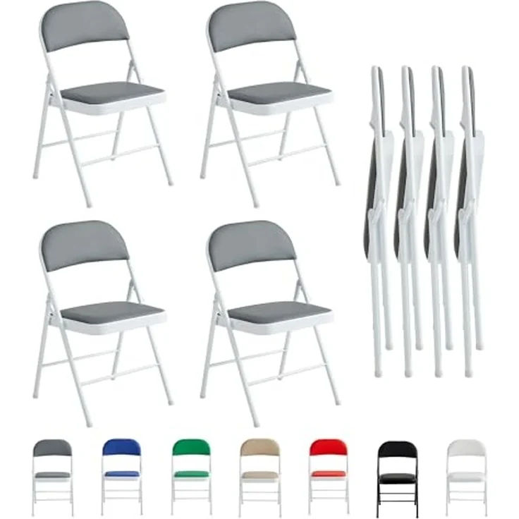 MCC direct Klappstuhl Kunstleder Klappstuhl gepolstert im 1er, 2er, 4er und 6er Set (4 St) – Bild 1