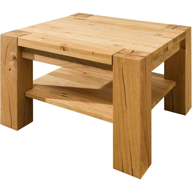 Couchtisch Wildeiche 70x70x45 natur geölt KENT #114