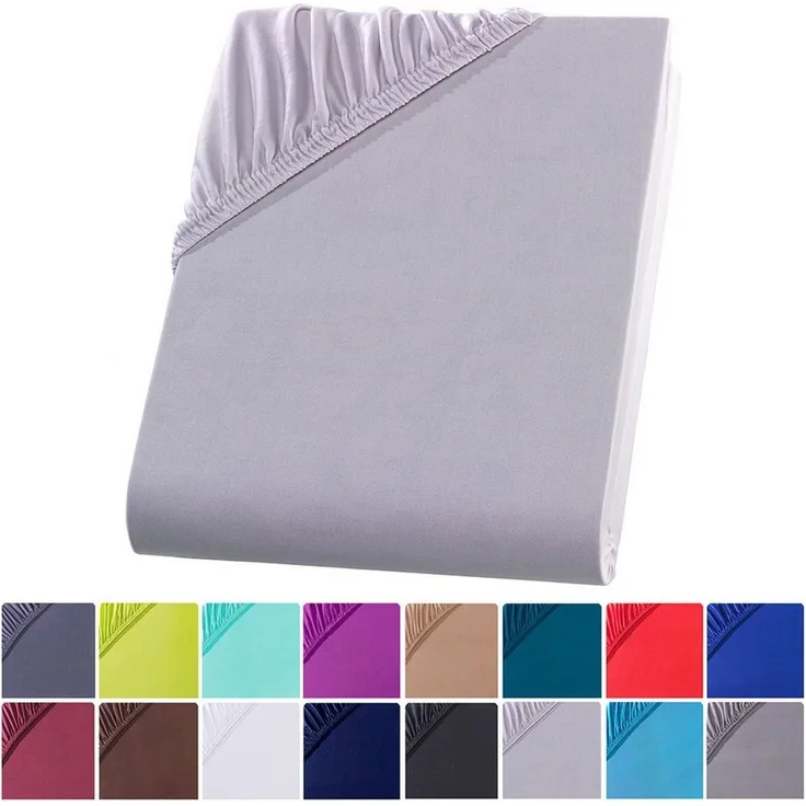 Visaggio Spannbettlaken Mikrofaser Spannbetttuch Bettlaken 90x200 140x200 180x200 200x220, Microfaser, Gummizug: rundum, viele Größen und Farben, Steghöhe 30 cm für Matratzenhöhen bis 22 cm