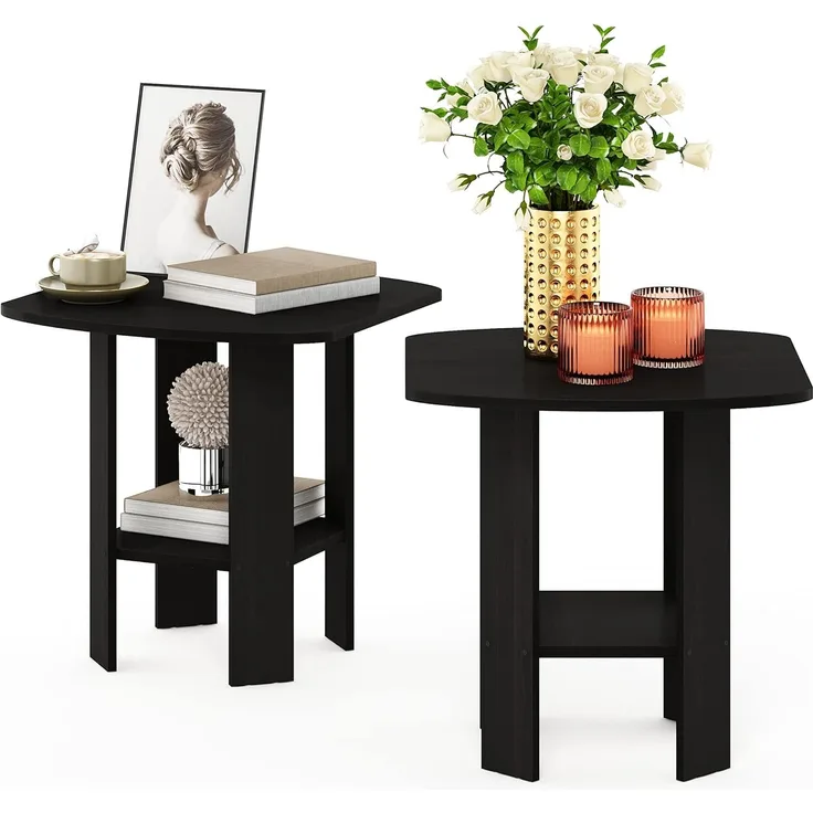 Furinno Simple Design Beistelltisch, Holz, Espresso, 50. 8x50. 8x49. 78 cm