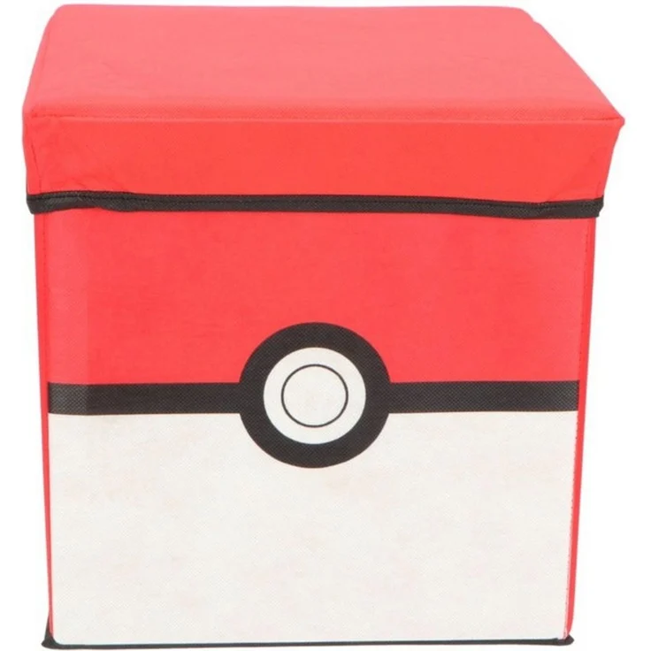 Halantex Sitzhocker Pokemon Sitz Hocker Sitzwürfel Stauraum Aufbewahrungsbox, Spielzeugkiste Pikachu – Bild 3
