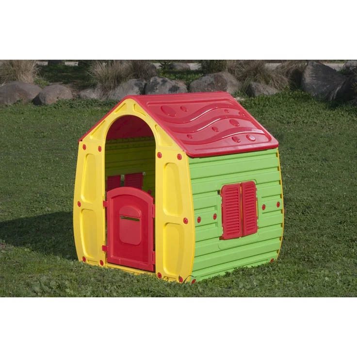 Starplast 'Magical House' Spielhaus, ab 2 Jahren, 102 x 90 x 109 cm, rot/grün/gelb – Bild 4