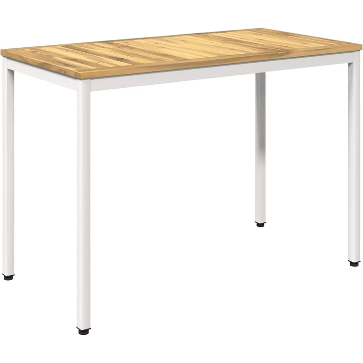 vidaXL Gartentisch Weiß 108,5 x 55 x 75 cm Massivholz Akazie 901761 – Bild 2