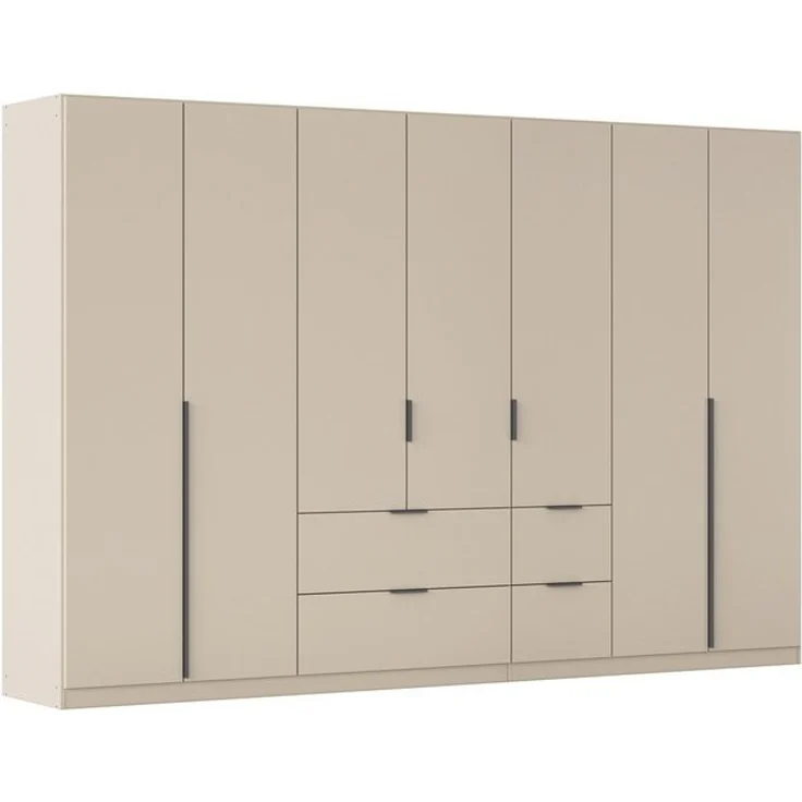 OTTO home Drehtürenschrank Kleiderschrank Schrank Garderobe AGORDO mit Dekor- oder Hochglanzfront (in zwei Griff-Farben, Breiten 91-360 cm) mit Außenschubkästen, in 7 Breiten und 2 Höhen MADE IN GERMANY – Bild 4