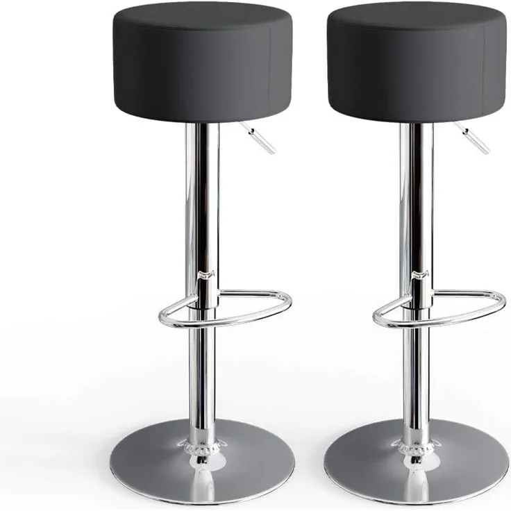 Barhocker 2er Set Schwarz 33 x 92 cm 2 Teilig Vicco
