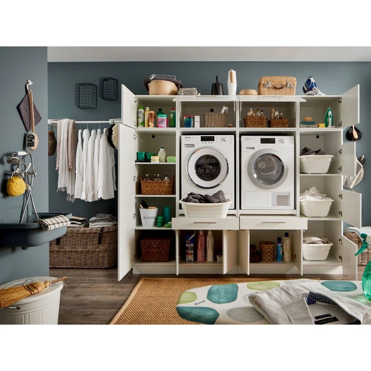 Laundreezy Aufsatzschrank, Holzwerkstoff anthrazit, 38 x 67,5 x 67,5 cm – Bild 5